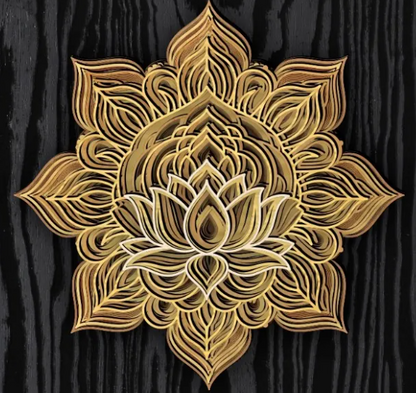 Mandala Flor de Lótus Multicamadas