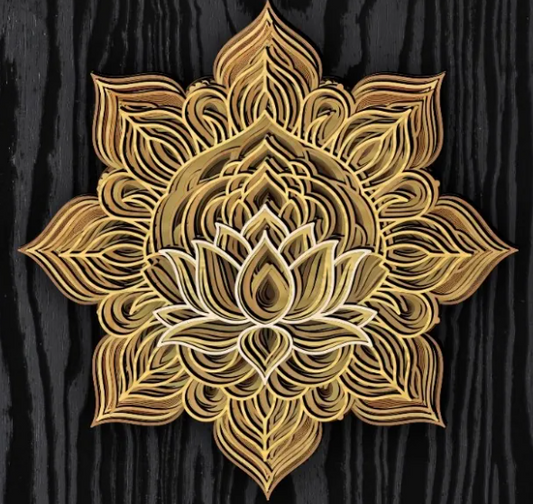 Mandala Flor de Lótus Multicamadas