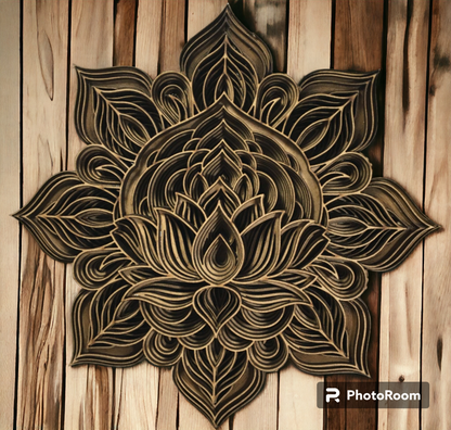 Mandala Flor de Lótus Multicamadas